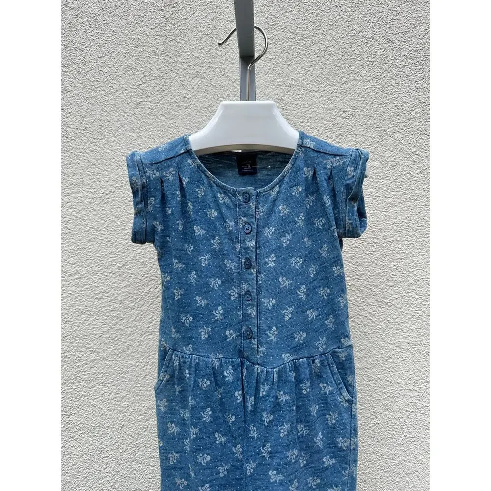Baby Gap Floral Jumpsuit, Baby Size 18-24mo, Blue Denim Print